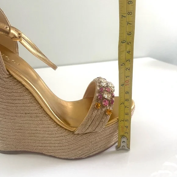 NEW AUTHENTIC GUCCI SWAROVSKI WEDGES - Picture 15 of 17